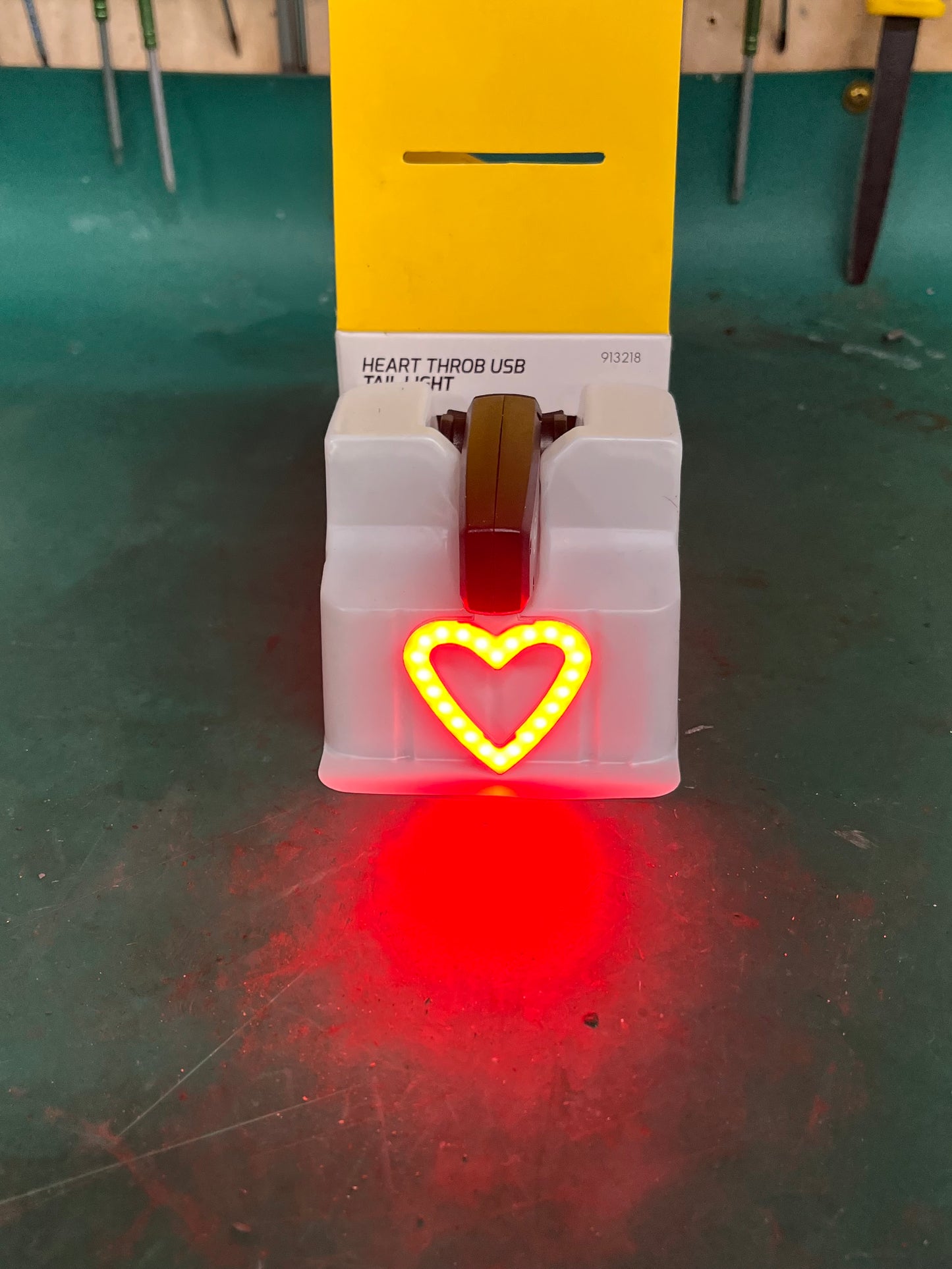 Heart Throb tail light rear light flashing heart rechargeable