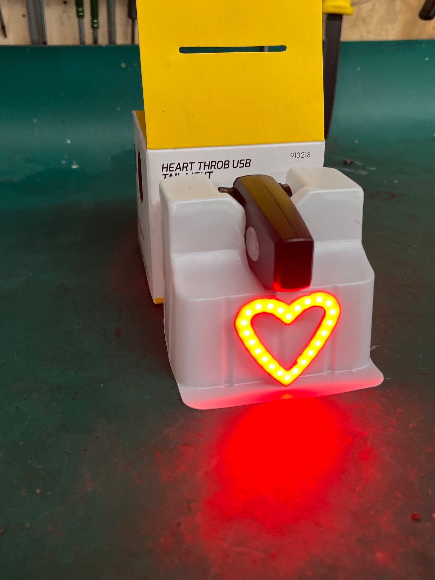 Heart Throb tail light rear light flashing heart rechargeable