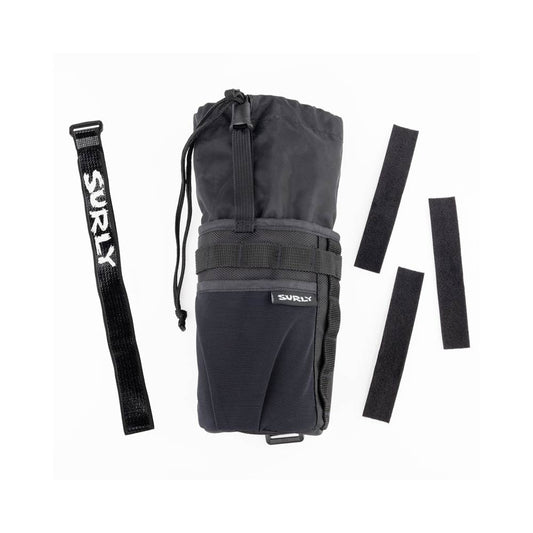 Surly Dugout Feed Bag for handlebar stem, Black